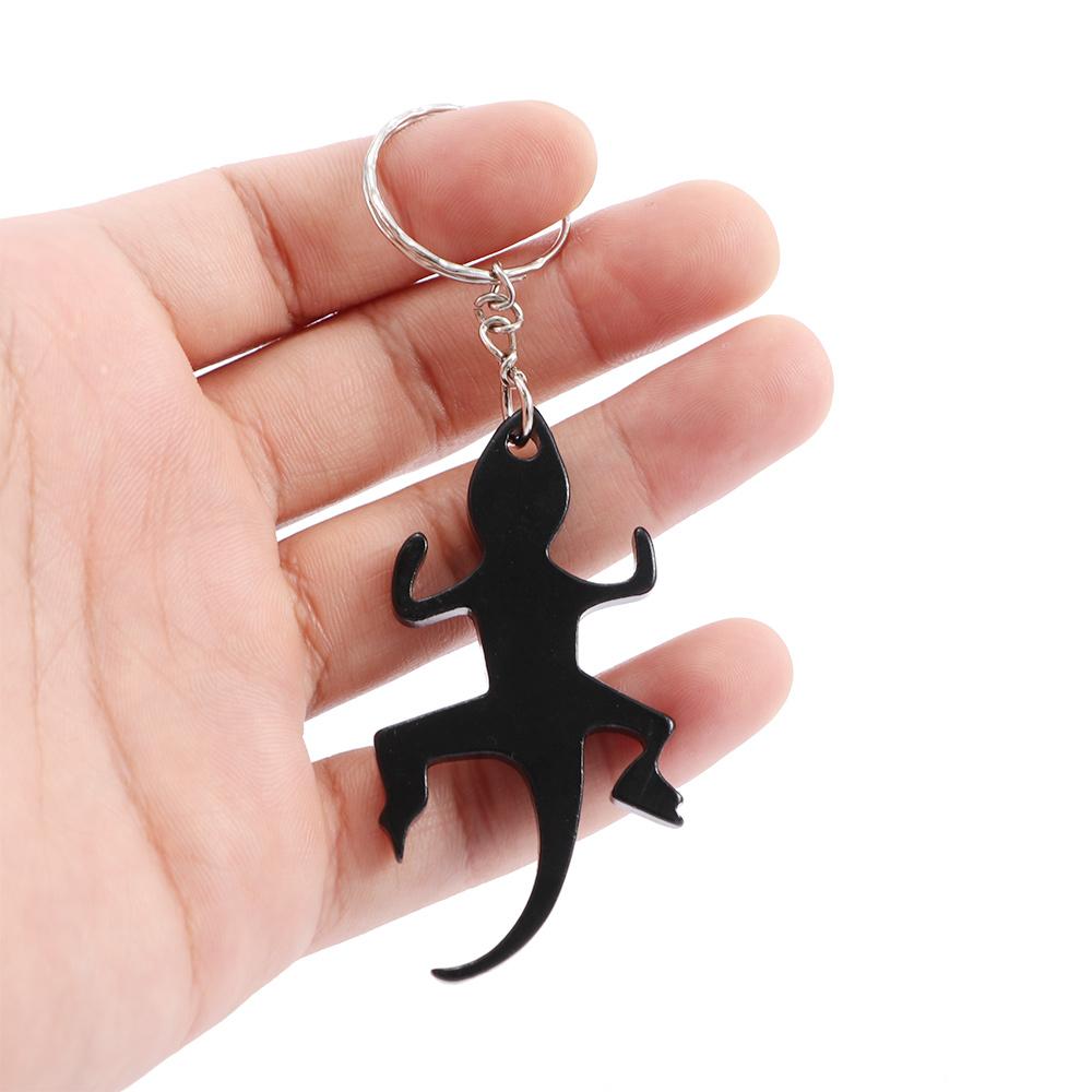 Bottle Opener Keyring - Creative Novelty Lizard Shape Keychains Alloy