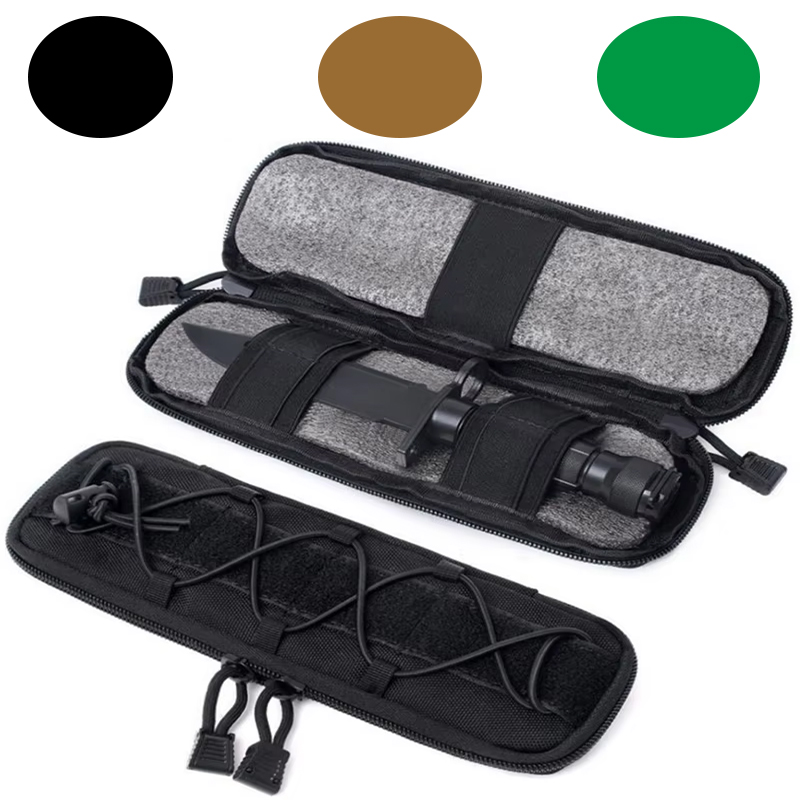 Edc Carry Knife - Tactical Belt Bag Knife Flashlight Storage