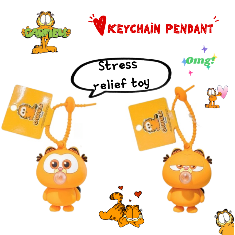 New Garfield doll car keychain - Carabiner Keychain avaliação e preço