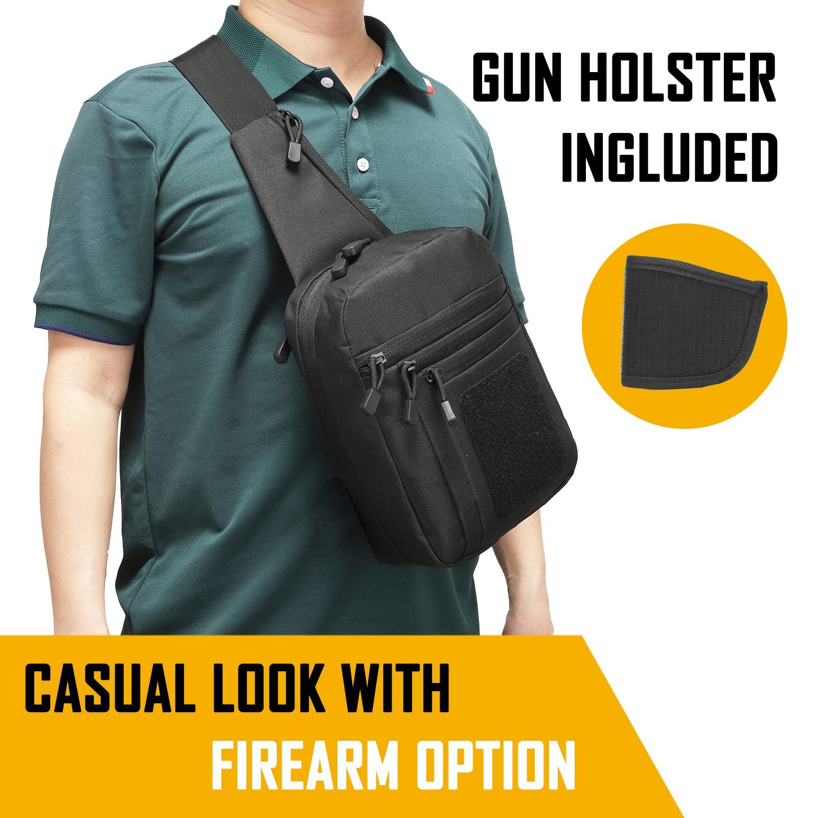 Concealed Carry Crossbody Bag  - Edc Concealed Carry Bag avaliação e preço