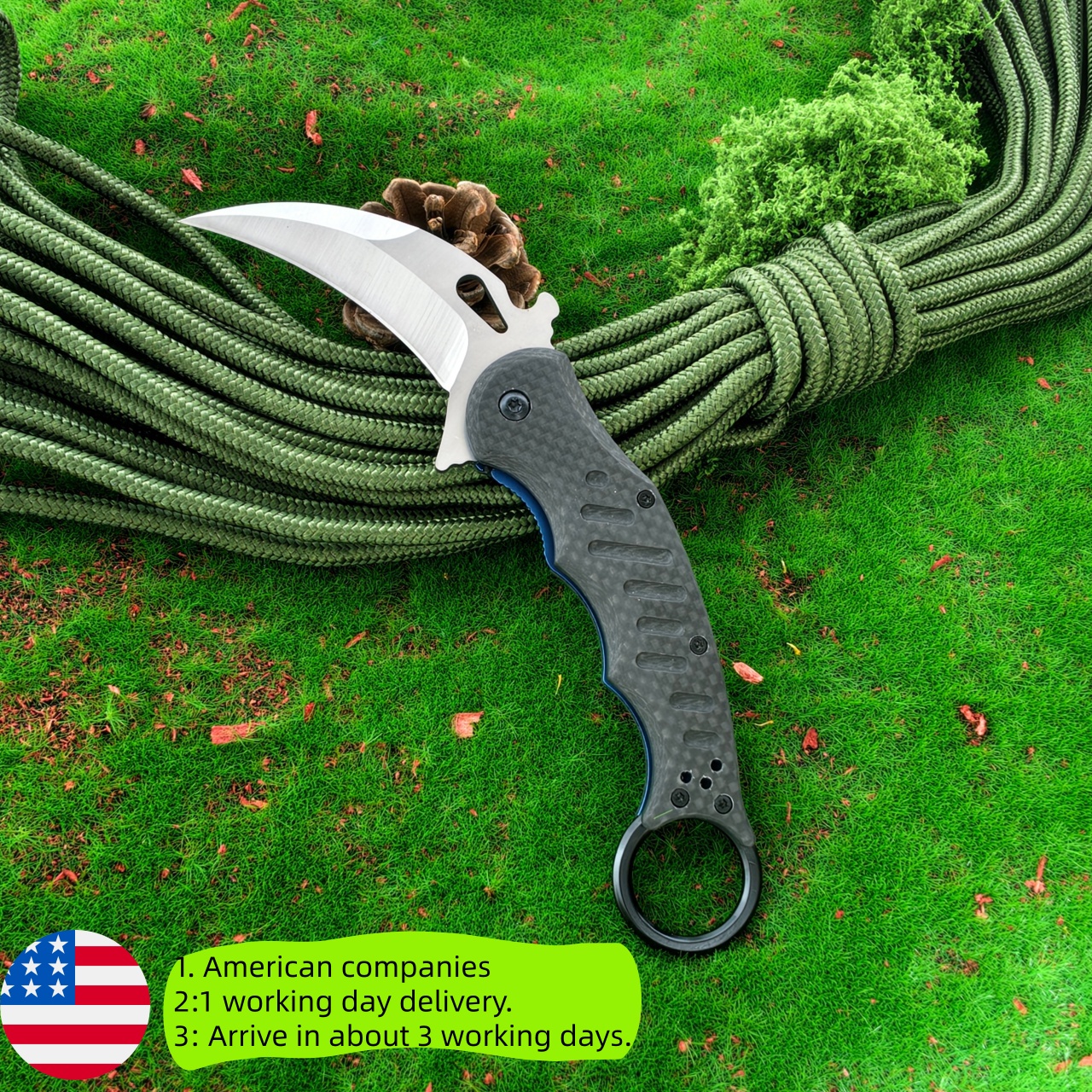 Claw shaped folding knife with - Edc Carry Knife avaliação e preço