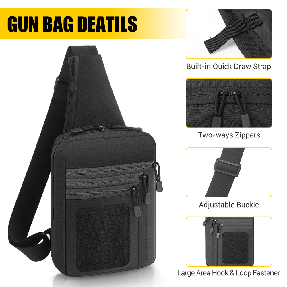 Tactical Pistol Gun Bag Concea - Edc Concealed Carry Bag avaliação e preço