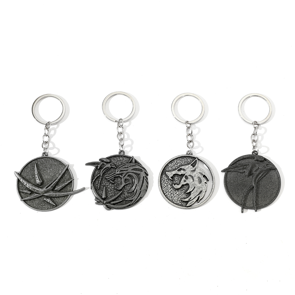 Vintage Wolf Head Keychain Gam - Carabiner Keychain avaliação e preço