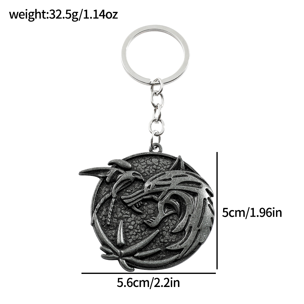 Vintage Wolf Head Keychain Gam - Carabiner Keychain avaliação e preço