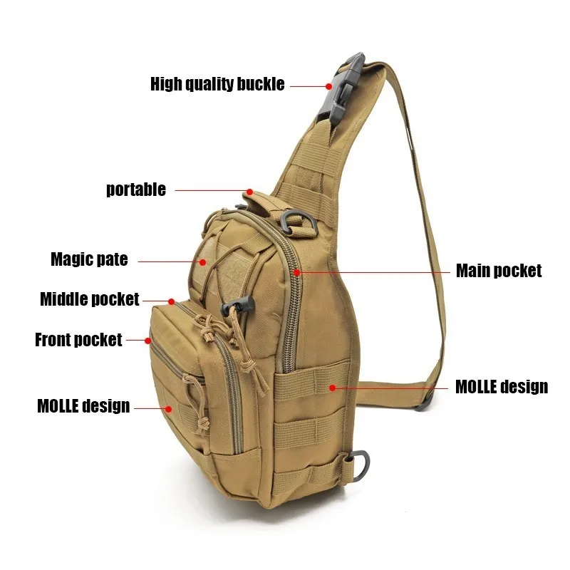 Military Tactical Sling Backpa - Edc Concealed Carry Bag avaliação e preço