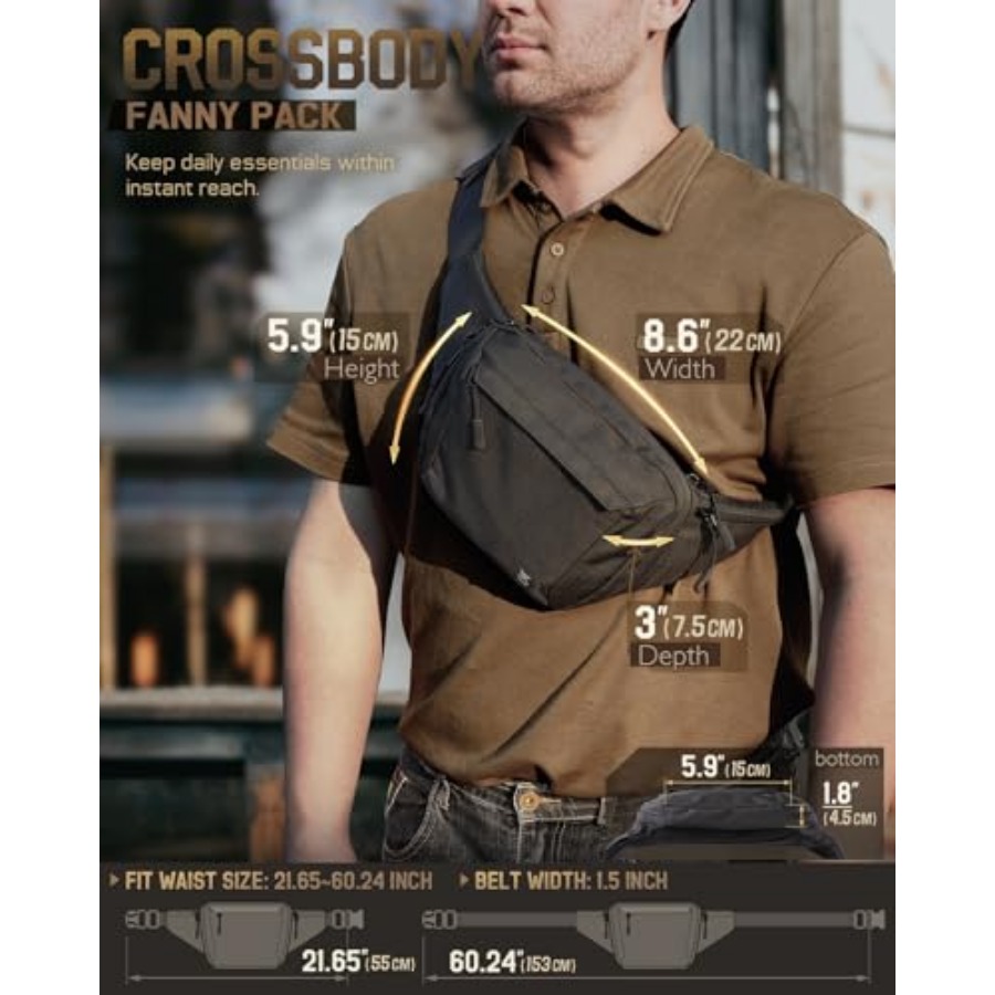 Tactical Concealed Carry Fanny - Edc Concealed Carry Bag avaliação e preço