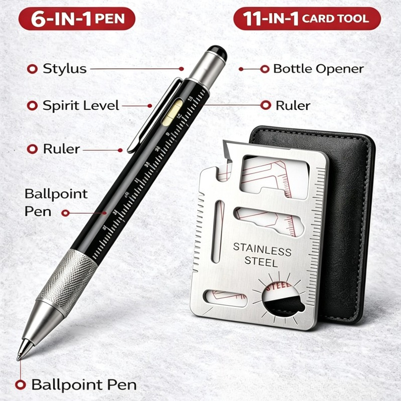 Men Gifts 6-in-1 Multitool Pen - Edc Carry For Men avaliação e preço