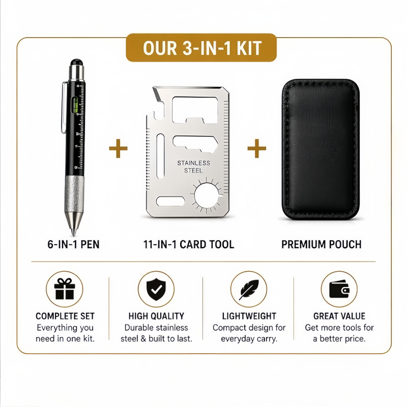 Men Gifts 6-in-1 Multitool Pen - Edc Carry For Men avaliação e preço
