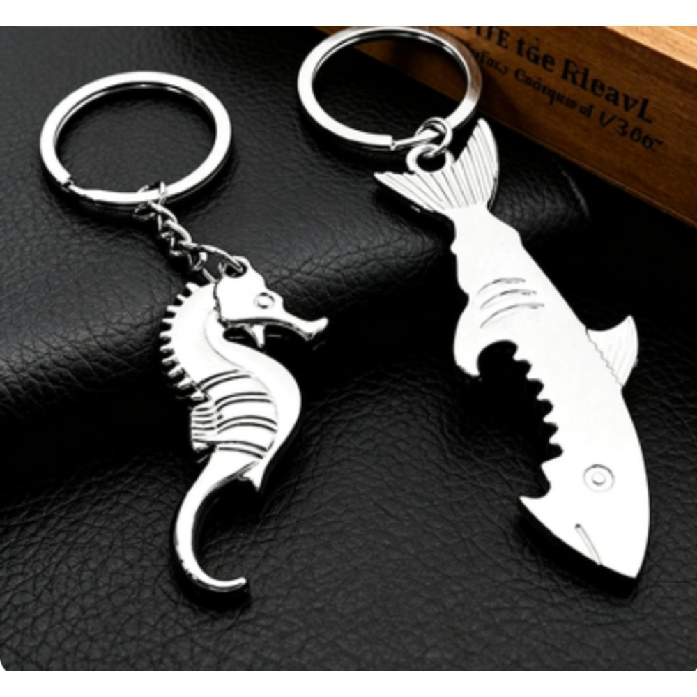Metal Shark Keychain Bottle Fi - Bottle Opener Keyring avaliação e preço