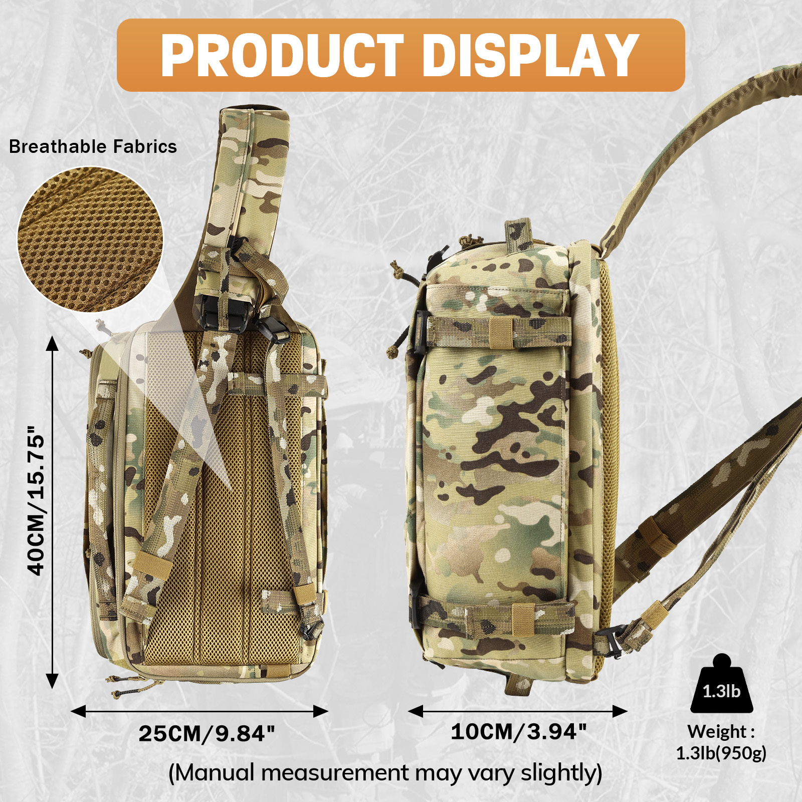 VOTAGOO 13L Tactical Sling Bag - Edc Concealed Carry Bag avaliação e preço