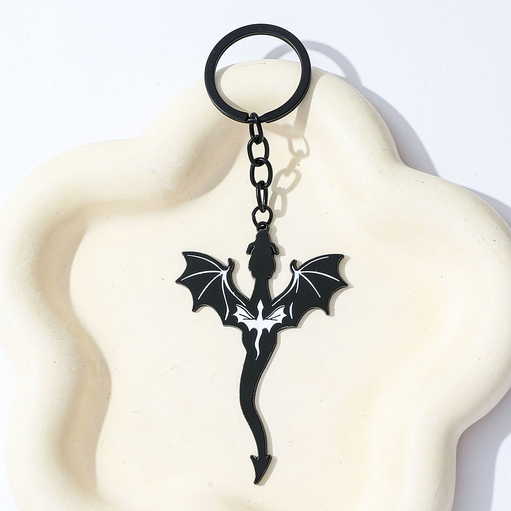 Fourth Wing Black Dragon Keych - Carabiner Keychain avaliação e preço