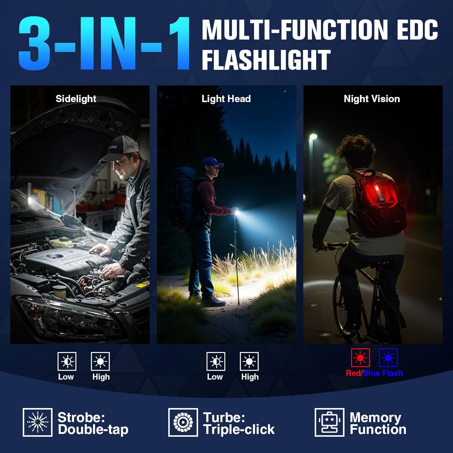 Flat EDC Flashlight Rechargeab - Edc Car Carry avaliação e preço