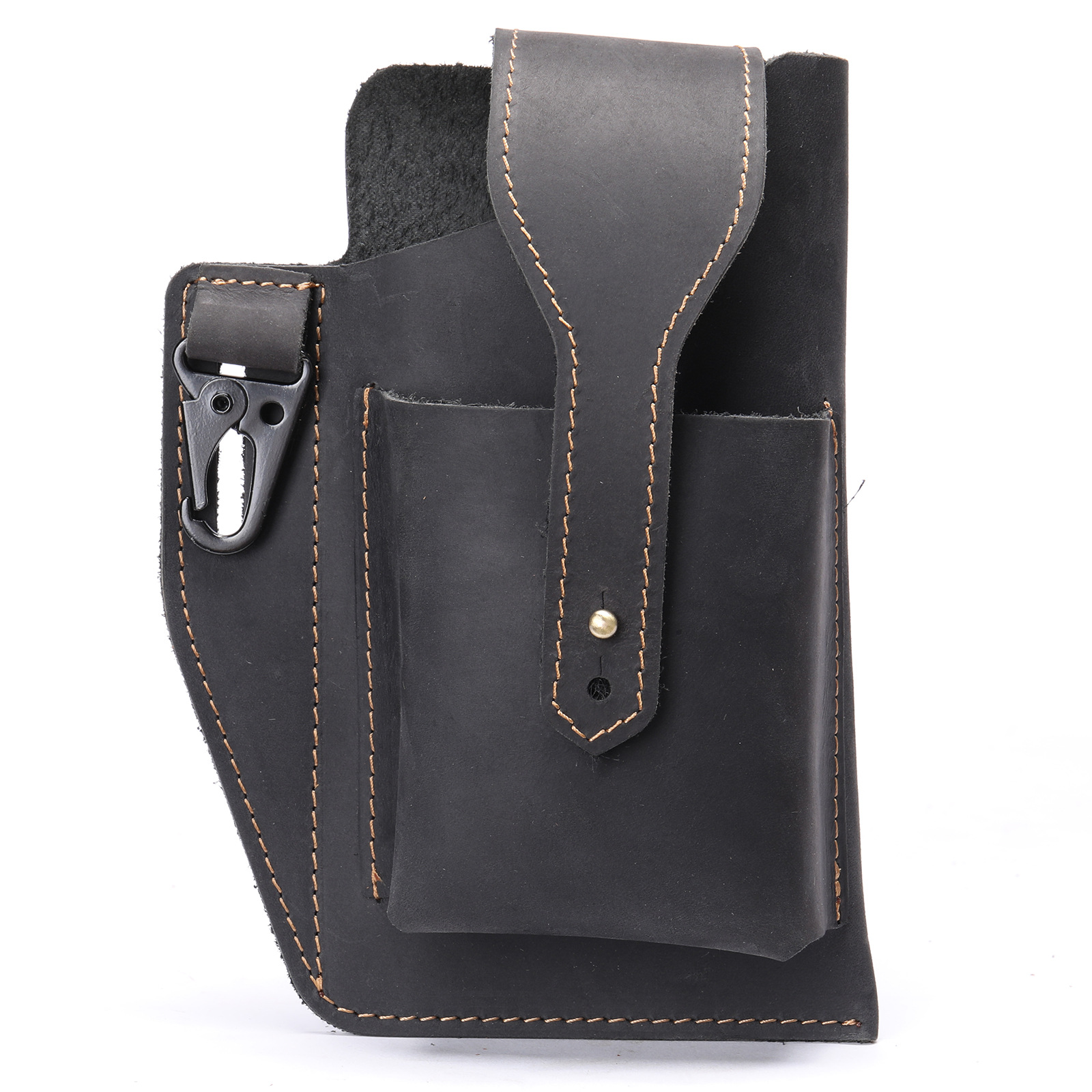 Crazy Horse Leather Phone Hols - Edc Carry For Men avaliação e preço