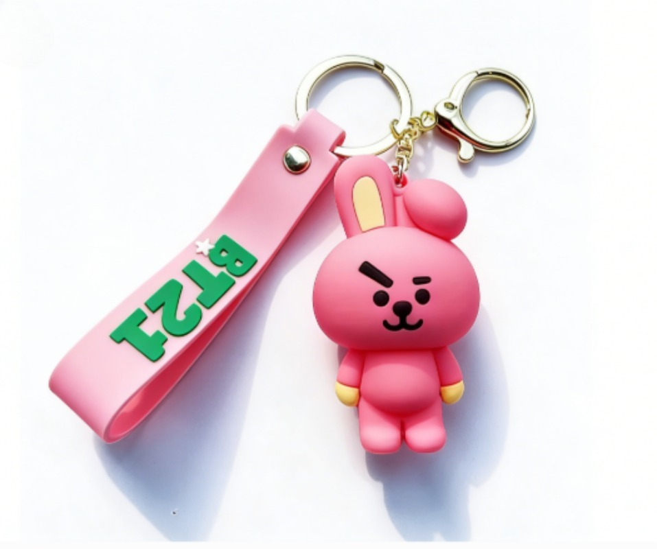 New BT21 Koya RJ Shooky Cooky  - Carabiner Keychain avaliação e preço