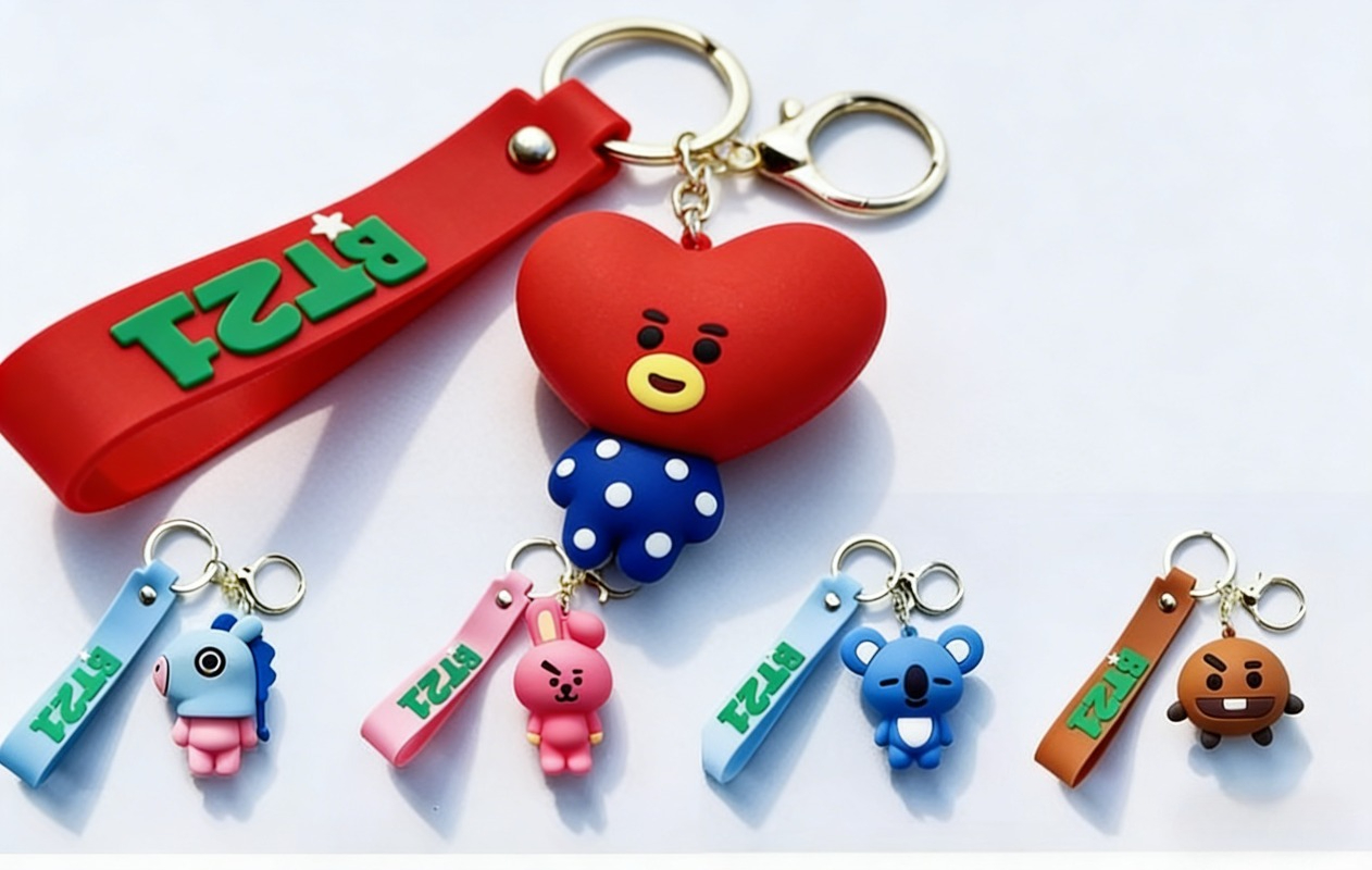 New BT21 Koya RJ Shooky Cooky  - Carabiner Keychain avaliação e preço