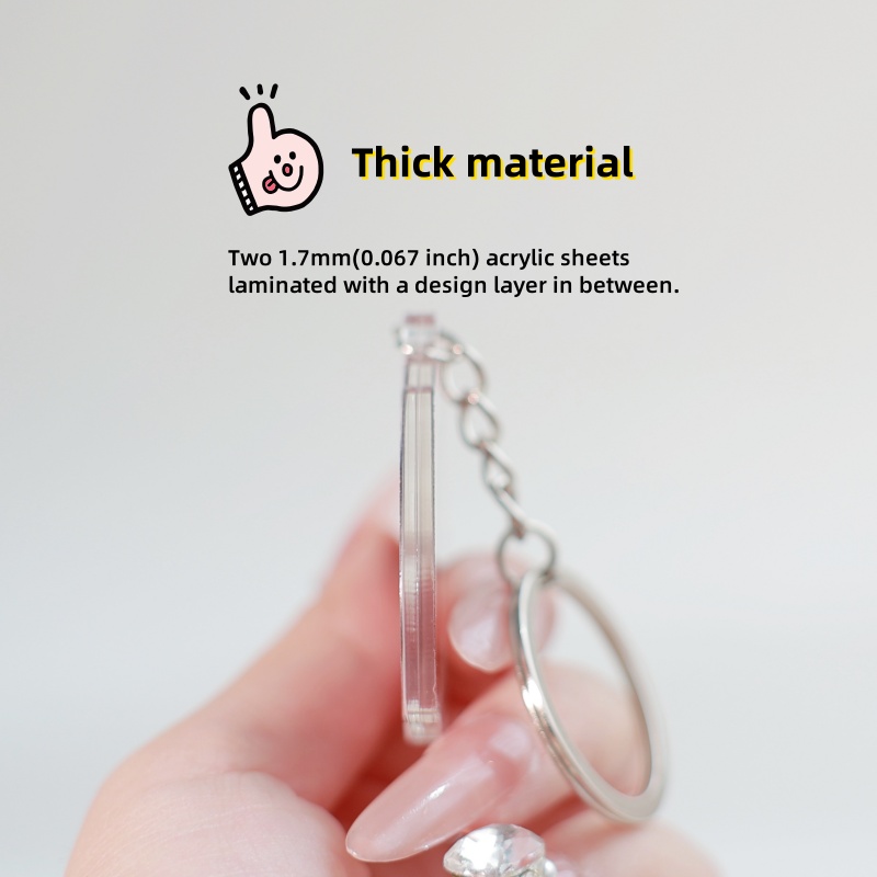 2D FLAT 6cm/2.36inch 1 Piece C - Carabiner Keychain avaliação e preço