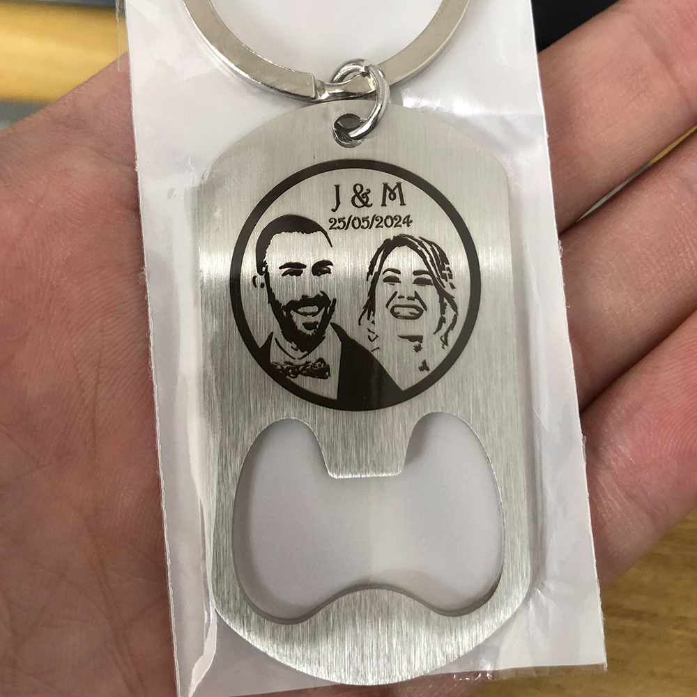 Custom Company Logo Stainless  - Bottle Opener Keyring avaliação e preço