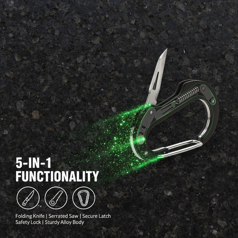 Multitool Carabiner with Mini  - Edc Carry Knife avaliação e preço