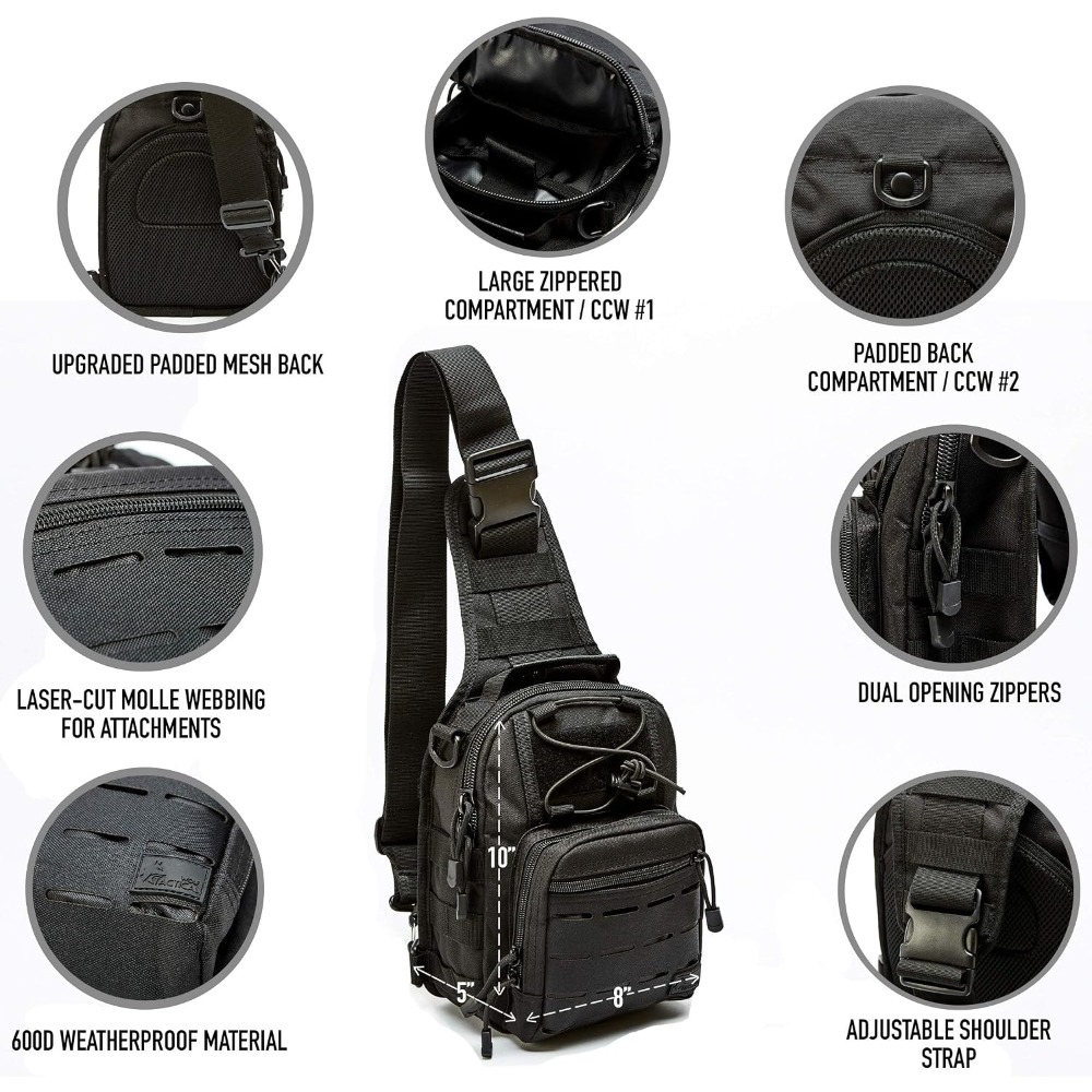 EDC Sling Bag - Concealed Carr - Edc Concealed Carry Bag avaliação e preço