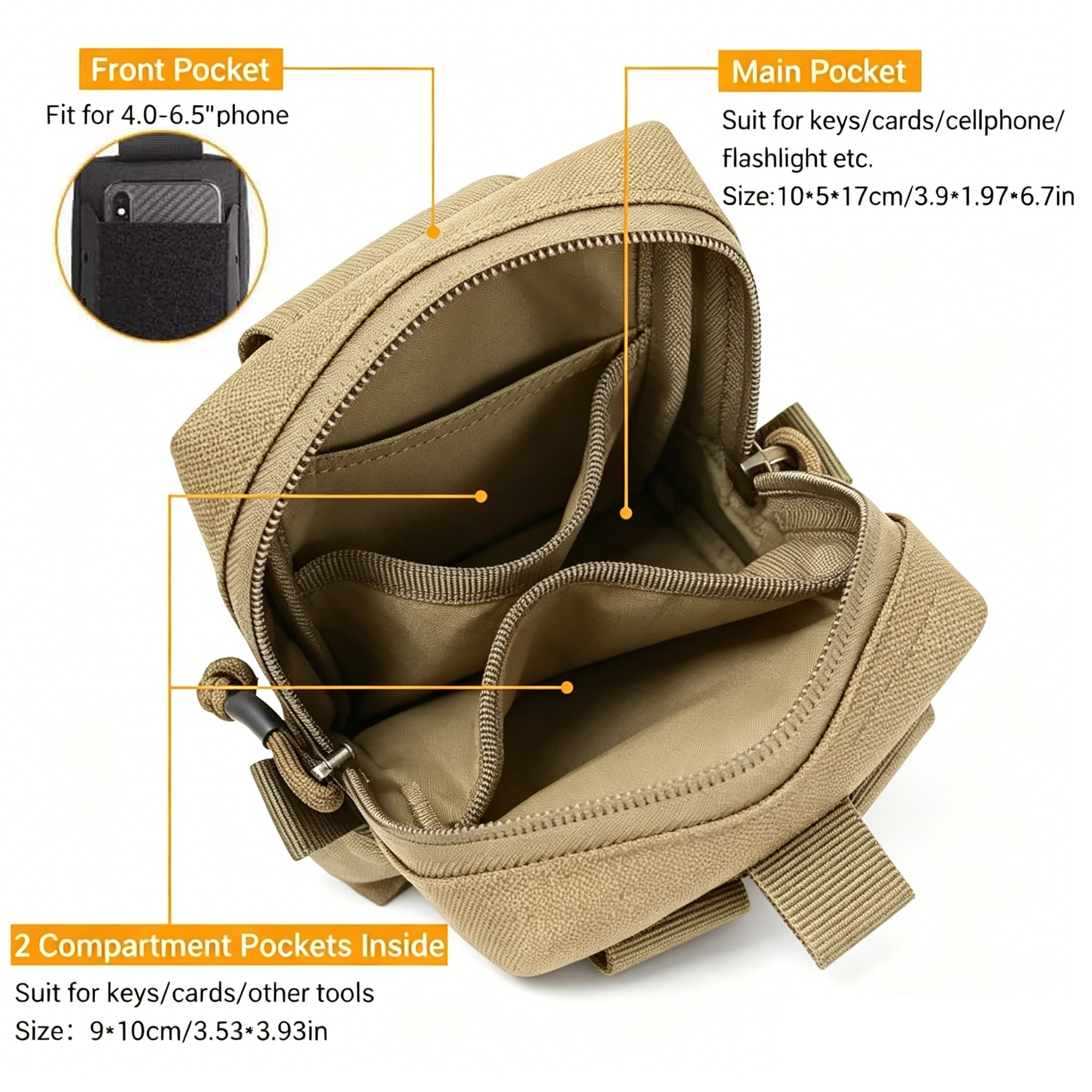 Multipurpose Tactical MOLLE ED - Edc Concealed Carry Bag avaliação e preço