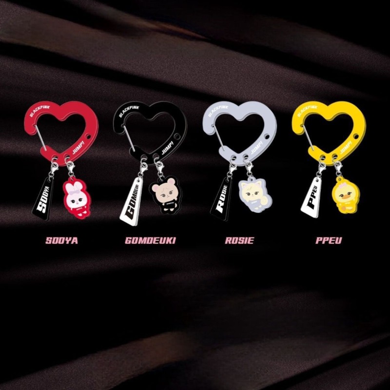 Black Pink Lovely Acrylic Fan‑ - Carabiner Keychain avaliação e preço