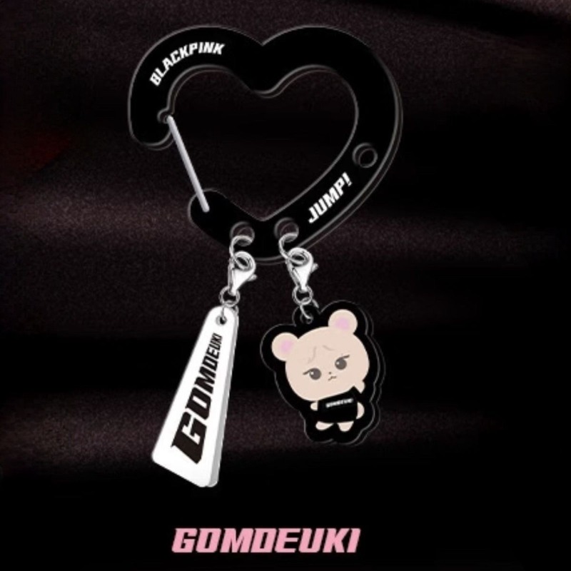 Black Pink Lovely Acrylic Fan‑ - Carabiner Keychain avaliação e preço