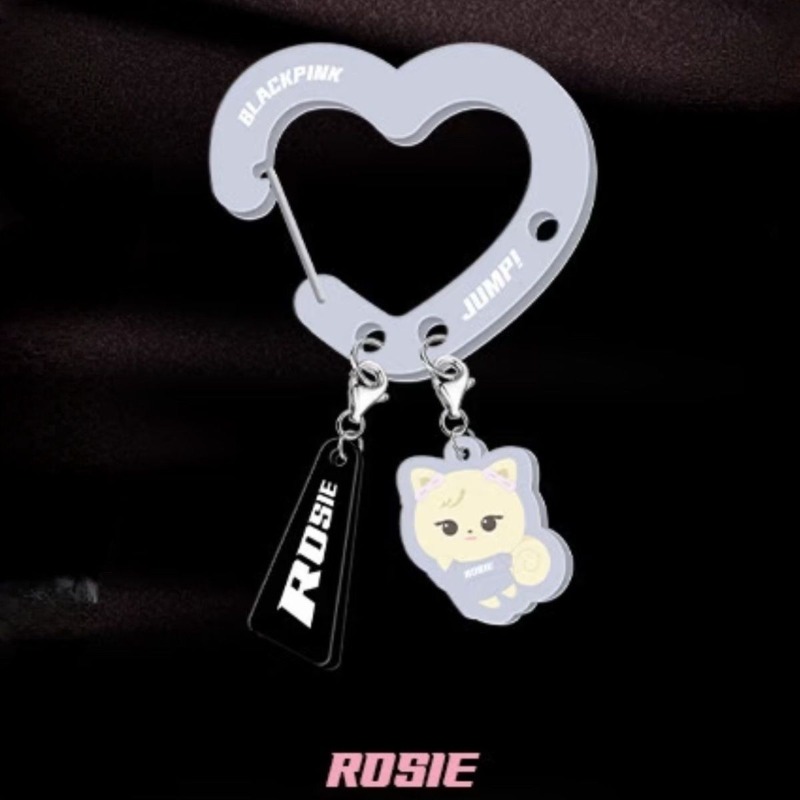 Black Pink Lovely Acrylic Fan‑ - Carabiner Keychain avaliação e preço