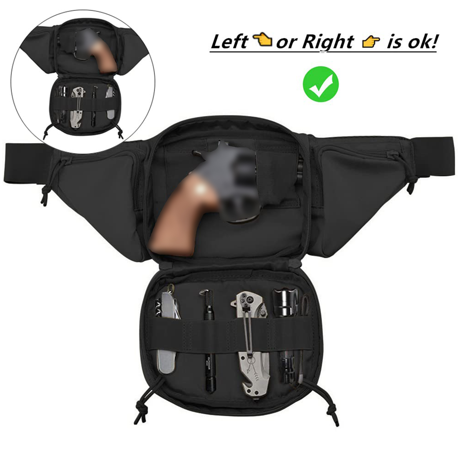 Tactical Fanny Pack Gun Holste - Edc Concealed Carry Bag avaliação e preço