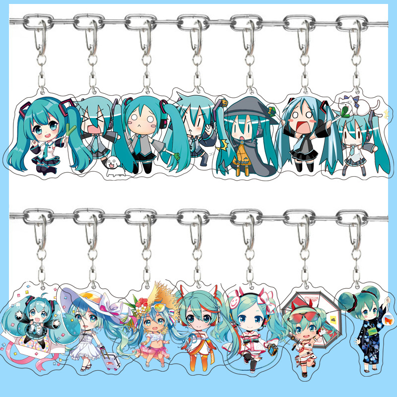 Hatsune Miku Anime Acrylic Cut - Carabiner Keychain avaliação e preço
