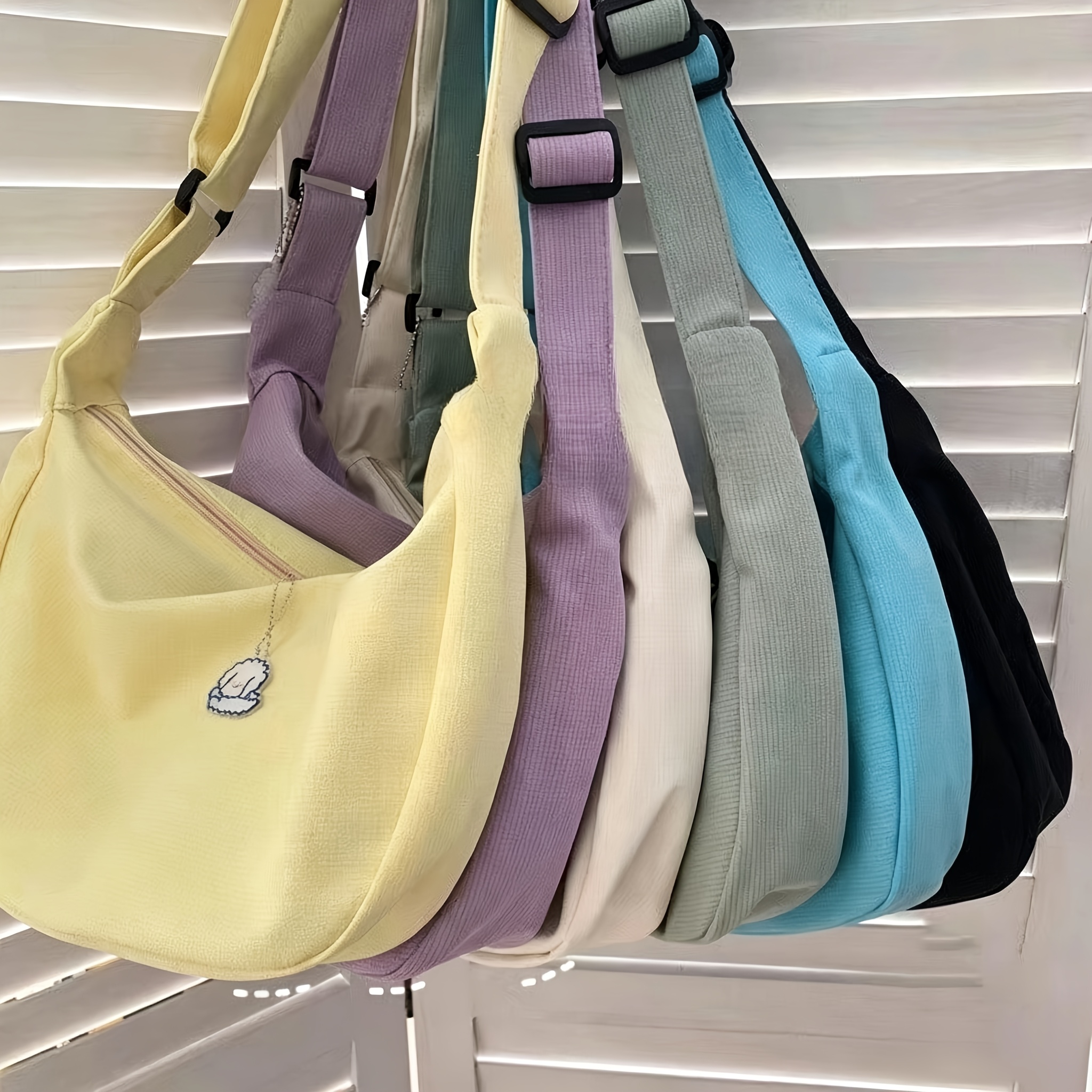 Waffle-Textured Crossbody Bag  - Edc Carry Bag avaliação e preço