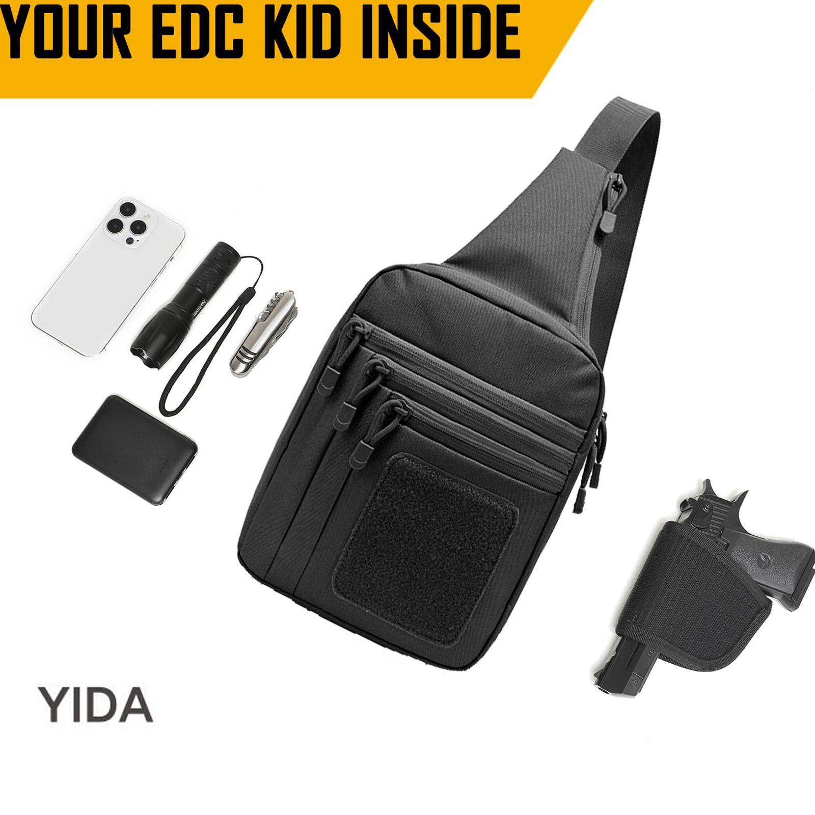 Concealed Carry Crossbody Bag  - Edc Concealed Carry Bag avaliação e preço